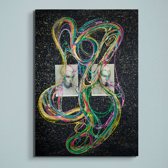 "Delicatesse.IAM" - Original Mixed Media in multicolor by Nerea Azanza