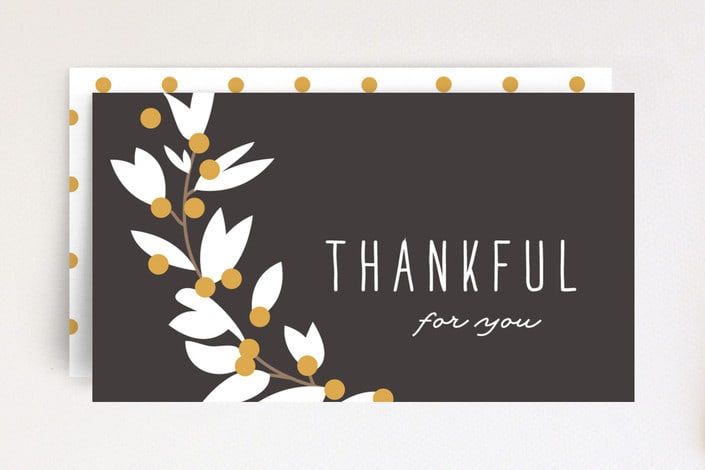 "Elegant Fall Foliage" - Stationery in Pebble by Jennifer Postorino - Front