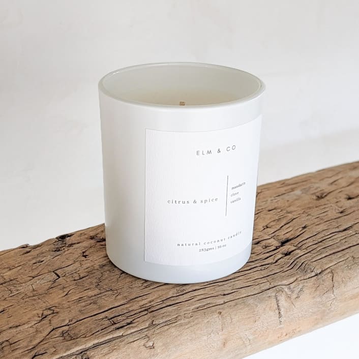 Citrus & Spice Scented Candle by Valerie Aguiar