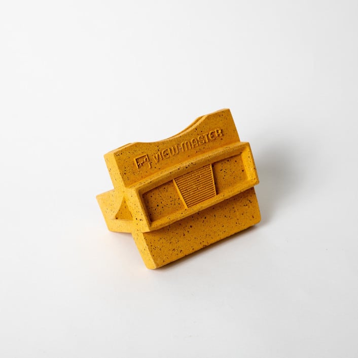 "Marigold Terrazzo Retro Card Holder" - Decorative Object in yellow by Pretti.Cool