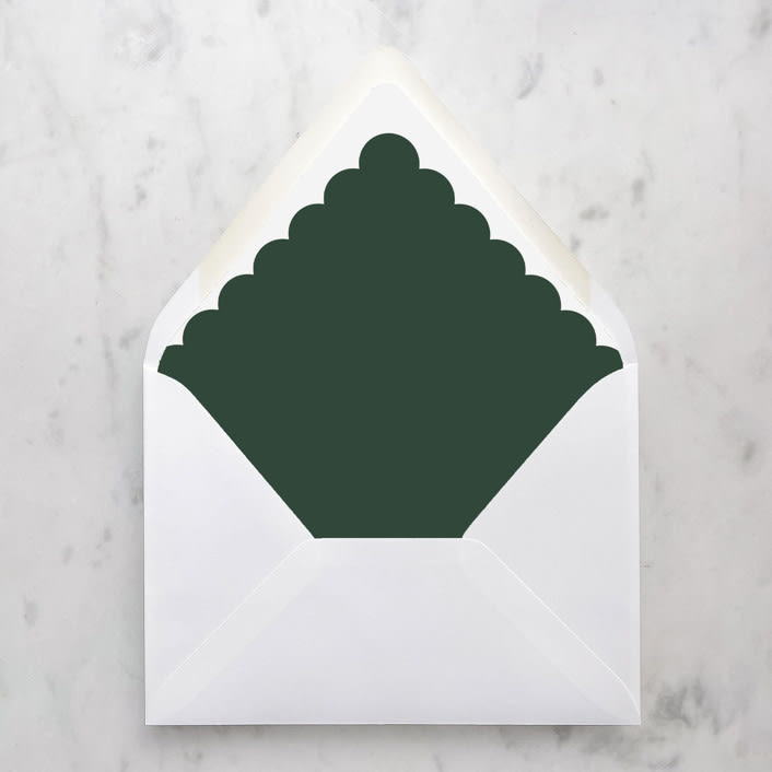 "A7 Envelope Liners Holiday Scalloped Green (set of 10)" - Envelope Liners in green by Design by Laney