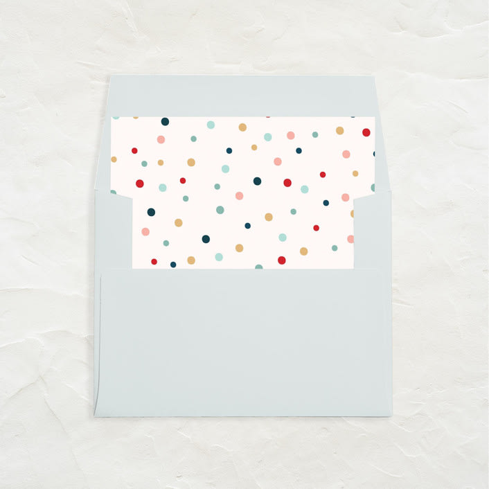 "A7 Envelope Liners Square Flap // Holiday Polka Dots (Set of 25)" - Envelope Liners in multicolor by Clover and Lamb