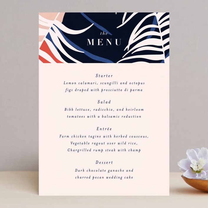 "Acapulco" - Menus in Indigo by Angela Marzuki - Front