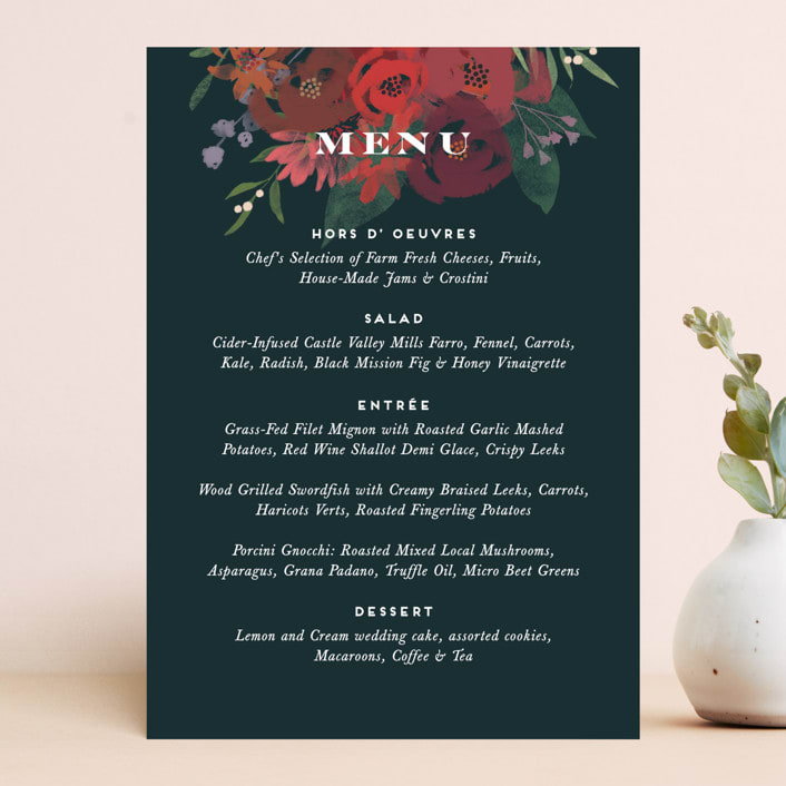 "Midnight Garden" - Menus in Deep Sea by Jennifer Wick - Front