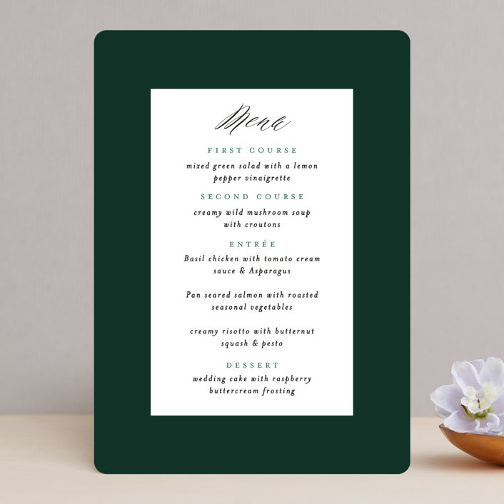 "Winter Bouquet" - Menus in Mist by Alethea and Ruth - Front