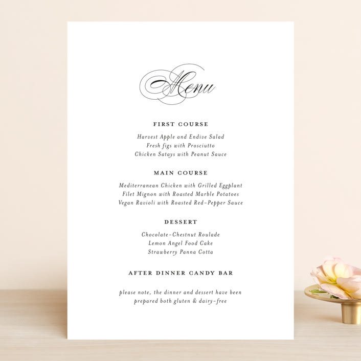"Gracefully" - Menus in Black Tie by Laura Hamm - Front