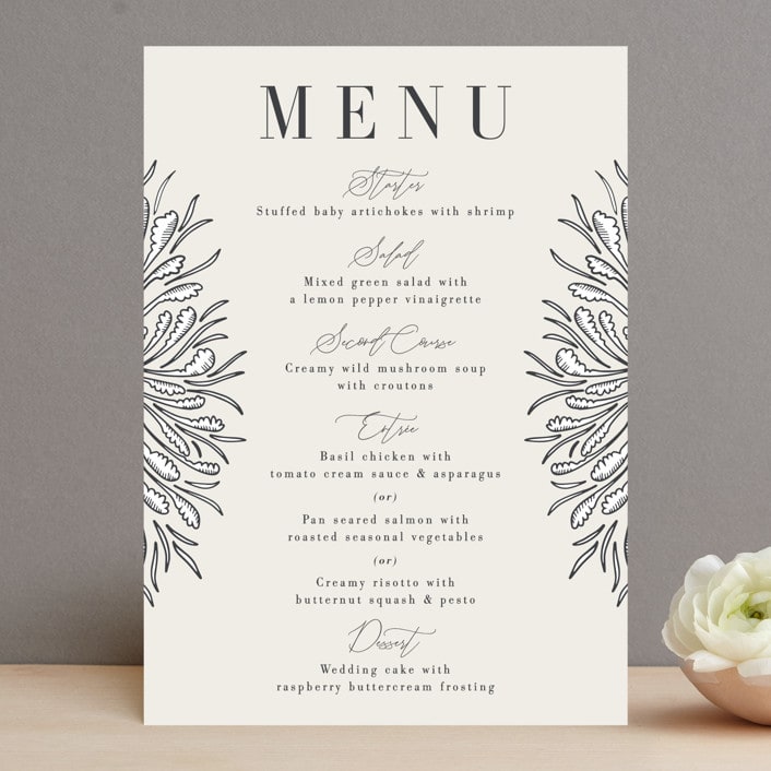 "FancySchmancy" - Menus in Classic by Jen Owens - Front
