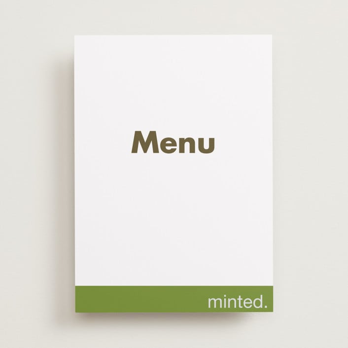 "Portrait Custom" - Menu Signs in Charcoal by Minted Custom - Front