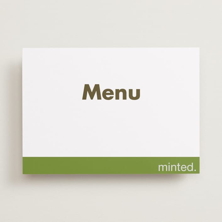 "Portrait" - Menu Signs in Charcoal by Minted - Front