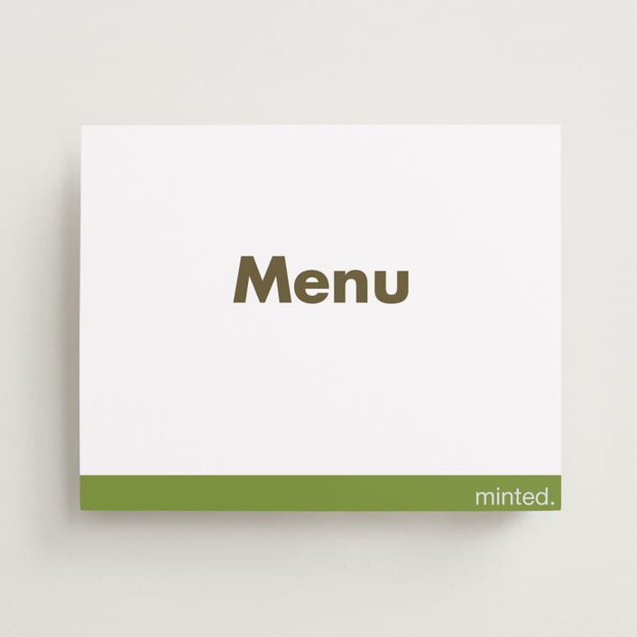 "Portrait" - Menu Signs in Charcoal by Minted - Front