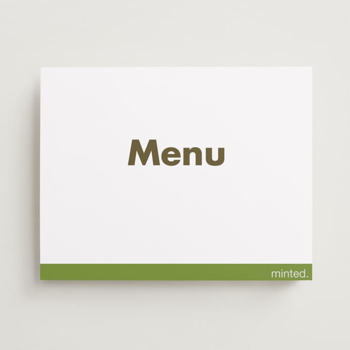 "Portrait" - Menu Signs in Charcoal by Minted - Front