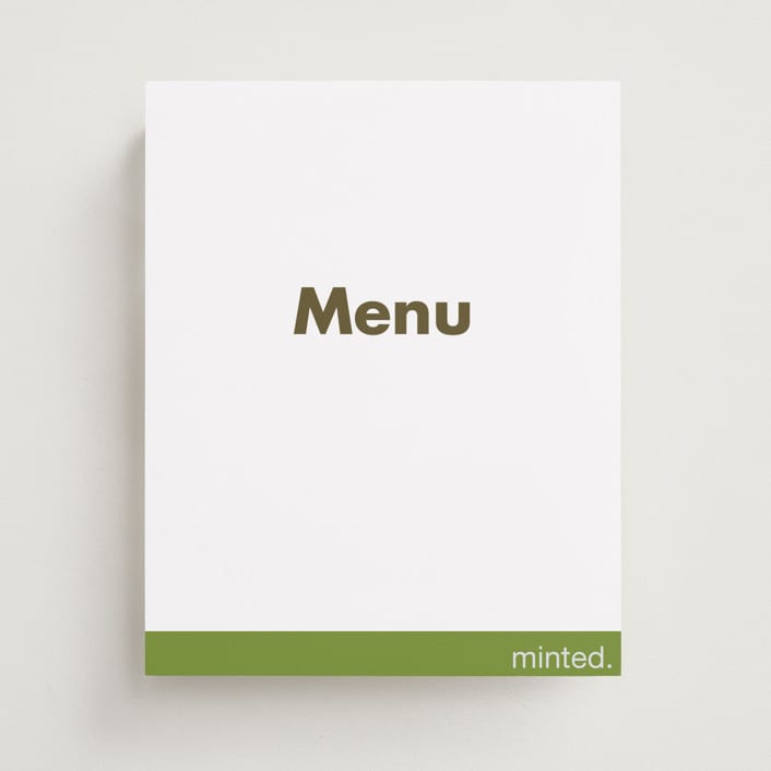 "Portrait" - Menu Signs in Charcoal by Minted - Front