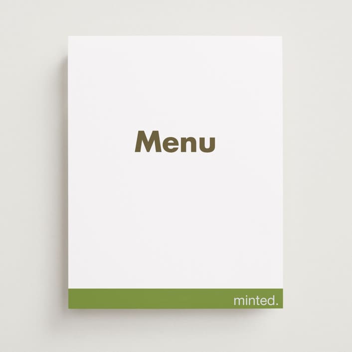 "Portrait" - Menu Signs in Charcoal by Minted - Front