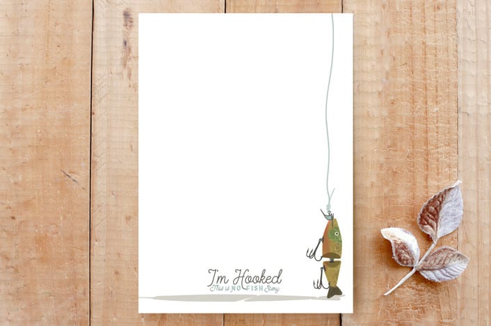 "I'm Hooked Stationary!" - Cards in Robin by Carole Crohan - CaroleeXpressions - Front