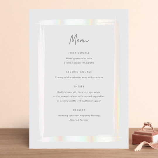 "Brushy frame" - Gloss-Press® Menus in Opal by Stacey Meacham - Front
