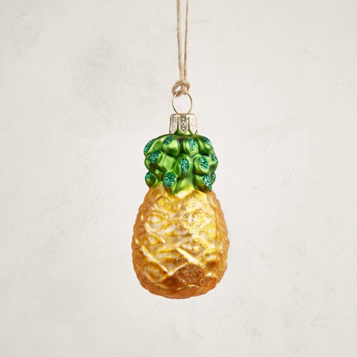 Pineapple Glass Ornament by Minted