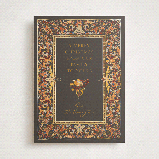" Pietra Dura" - Minted x The Met Holiday Cards in Chocolate by Becky Nimoy - Front
