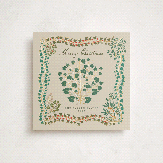 "Tree of Life" - Minted x The Met Holiday Cards in Pinecone by Maja Cunningham - Front