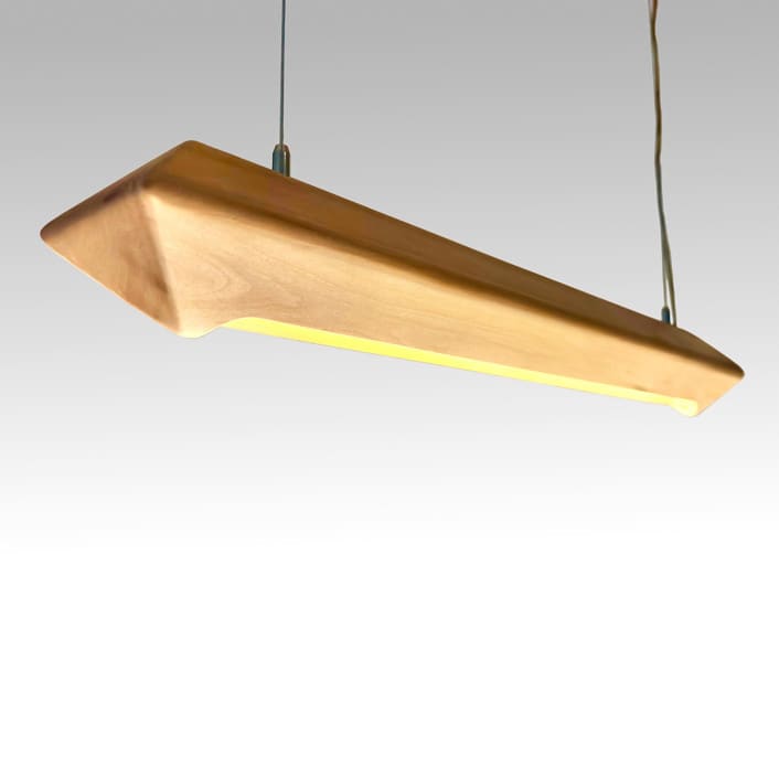 Patagonia wood pendant light by Marcelo Orlievsky