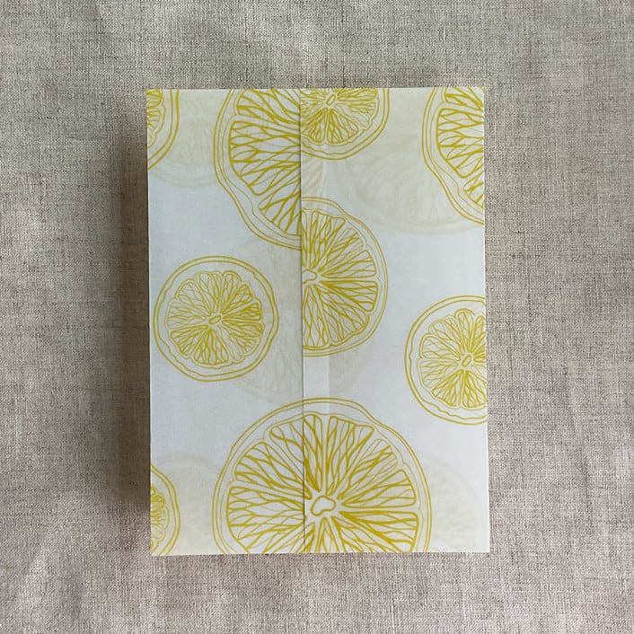 "Lemon citrus celebration printed vellum wraps for 5x7 card | pack of 10" - Invitation Jackets and Overlays in yellow by Ivory Invitations