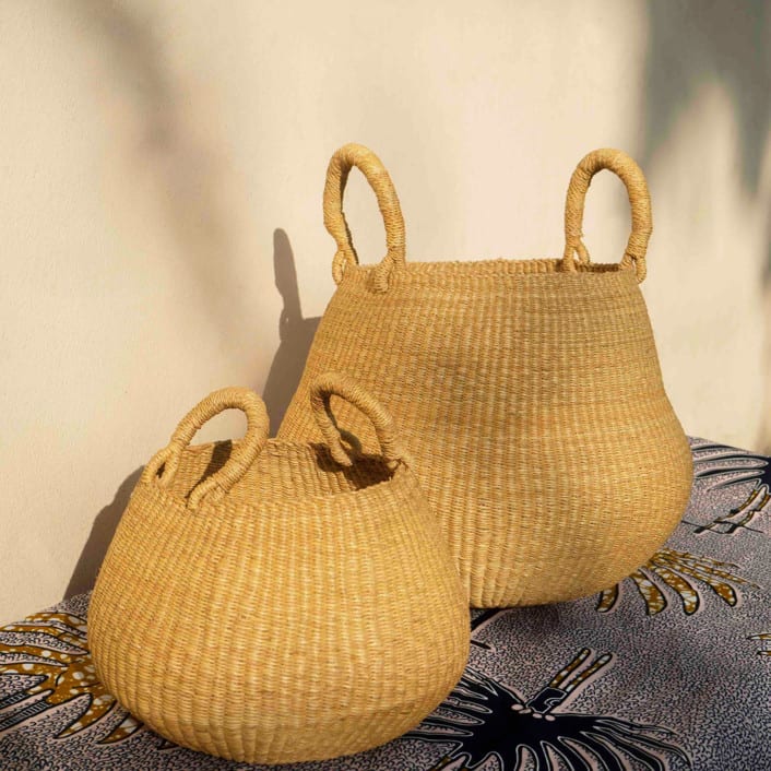 Bolo Basket with handles Medium by AKETEKETE