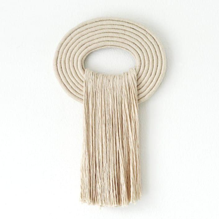Macrame wall hanging- Medium Ivory Crest by Bharti Trivedi