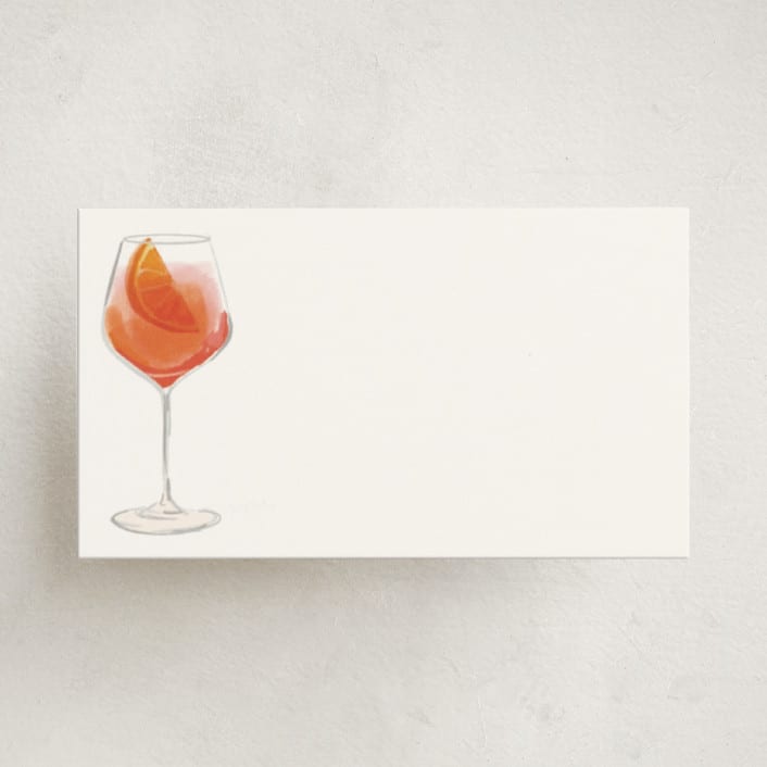 "Aperol Spritz (add-on)" - Mini Note Cards in Sunset by Baumbirdy - Front