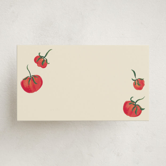 "Petit Pomodoro" - Mini Note Cards in Champagne by Jackie Crawford - Front
