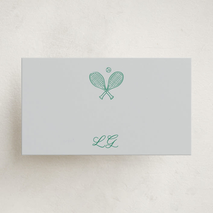 "Racquet Club" - Mini Note Cards in Sky by Leia Matt - Front