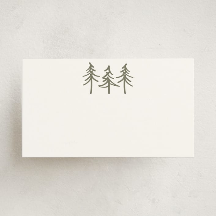 "Three Pines" - Mini Note Cards in Ponderosa by Townsend Majors - Front