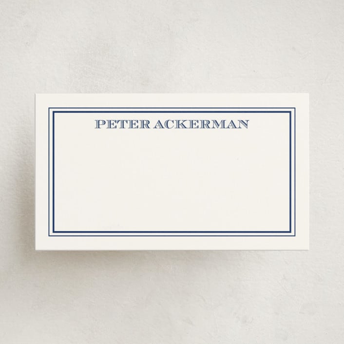 "the gentleman" - Mini Note Cards in Navy by The Social Type - Front