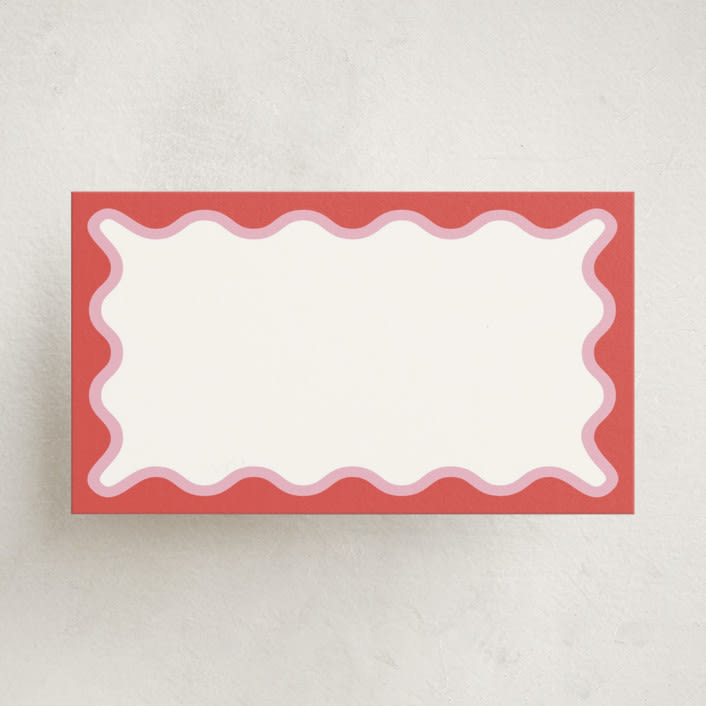 "Wavy Frame Fun" - Mini Note Cards in Watermelon by Ro Pacifico - Front