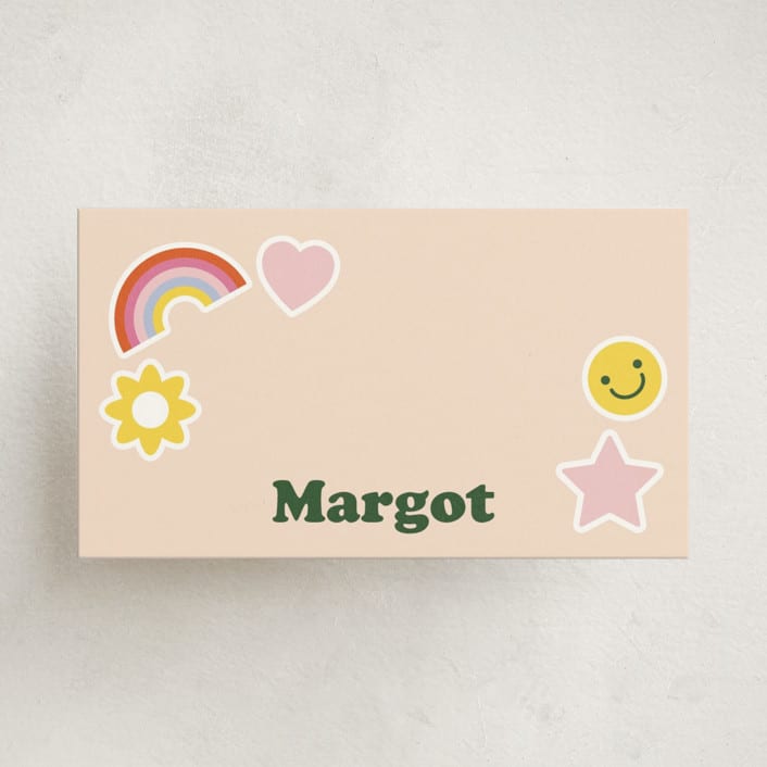 "Scout Badges" - Mini Note Cards in Sunshine by Hudson meet Rose - Front