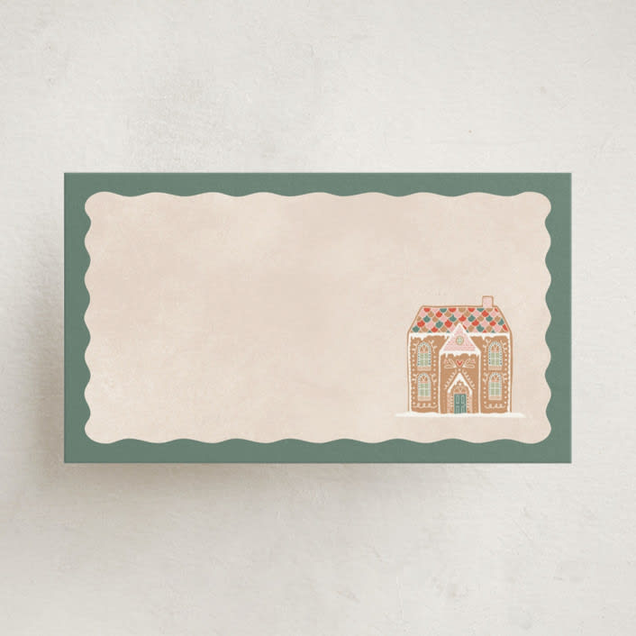 "Holiday Greetings" - Mini Note Cards in Pine by Pixel and Hank - Front