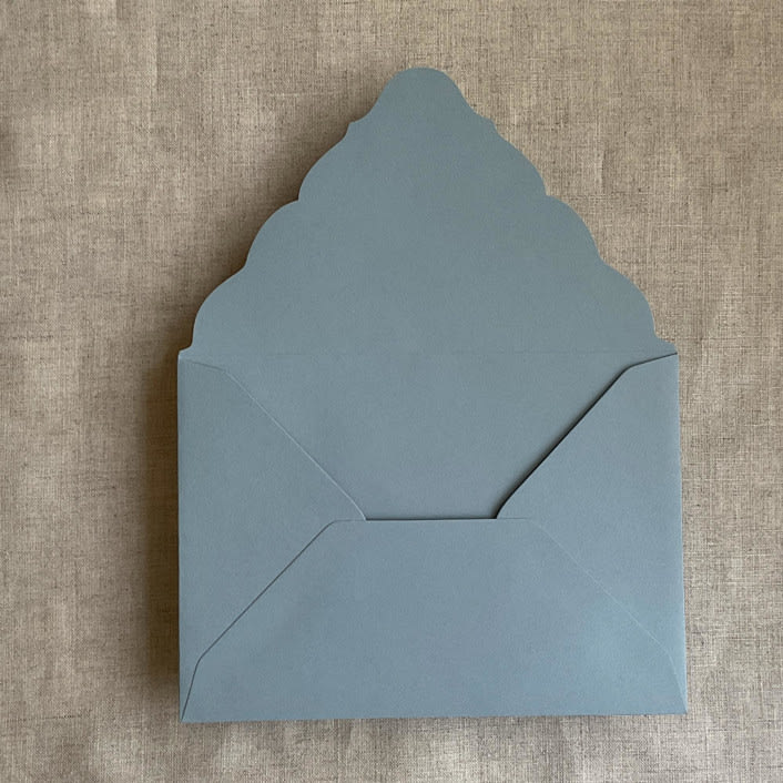 "Dust blue A7 venetian  flap envelope | PACK of 25" - Envelopes in blue by Ivory Invitations