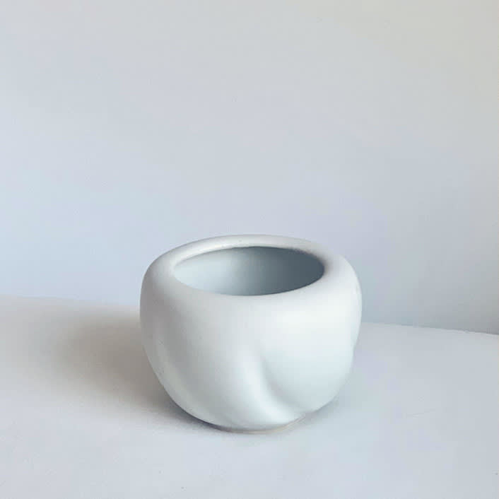 White Soft Spiral Planter by Cloude Made