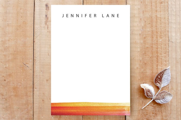 "Painted Sunset" - Stationery in Red Rising by Jessica Druxman - Front