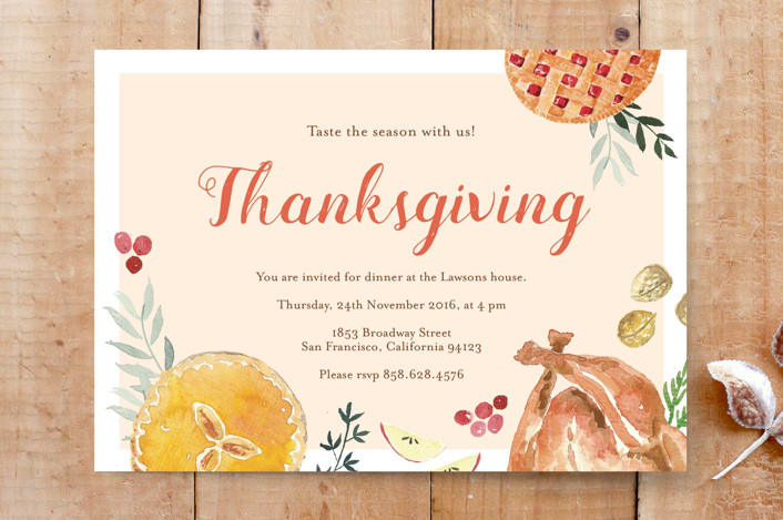 "Joyful Thanksgiving" - Stationery in Creme by frau brandt - Front