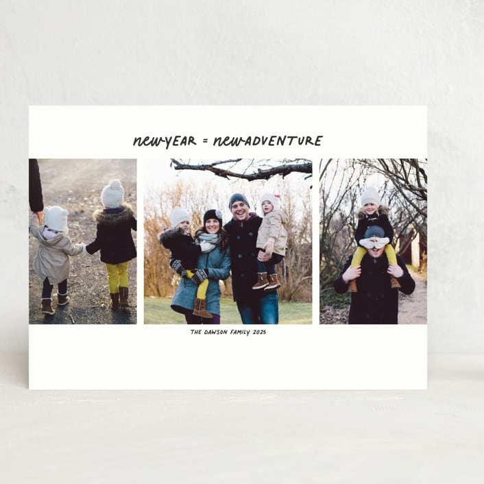 "New Year=New Adventure" - Stationery in Crepe by Gina Giselle - Front