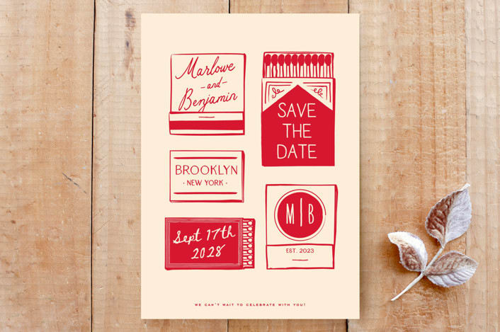 "Matchbooks" - Stationery in Fire by Jennifer Lew - Front