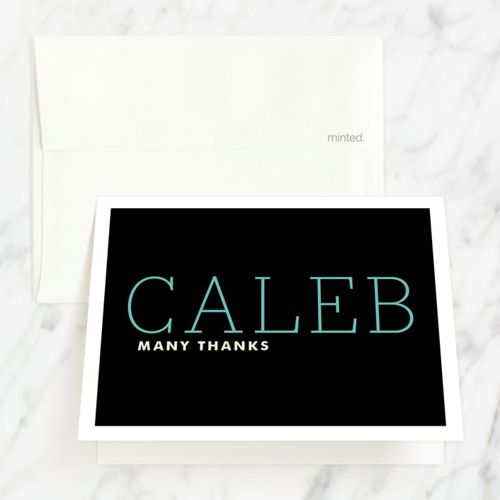 "Fete" - Mitzvah Thank You Cards in Night Sky by Annie Clark - Front