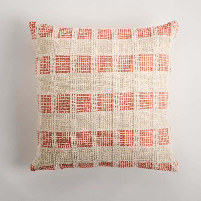 Mosaic Pillow Cover Terracotta & Cream by Tatiana Ordoñez