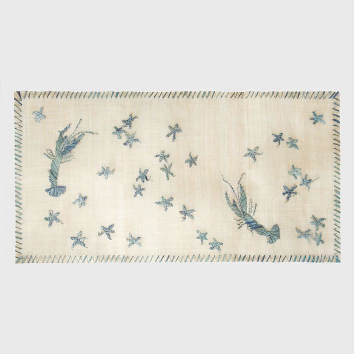 Straw lobster and star table runner by Joanna Buchanan
