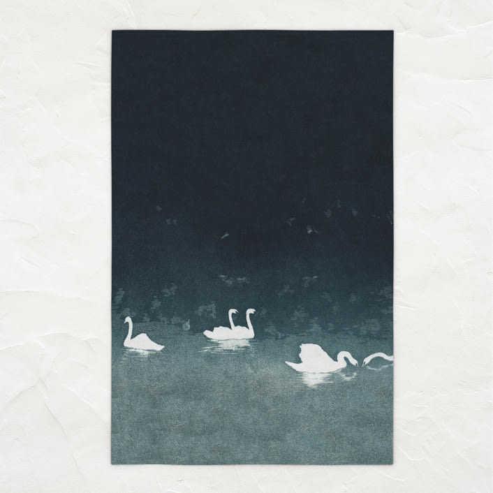 Fine Art Kitchen Tea Towel // Swan Lake by Clover and Lamb