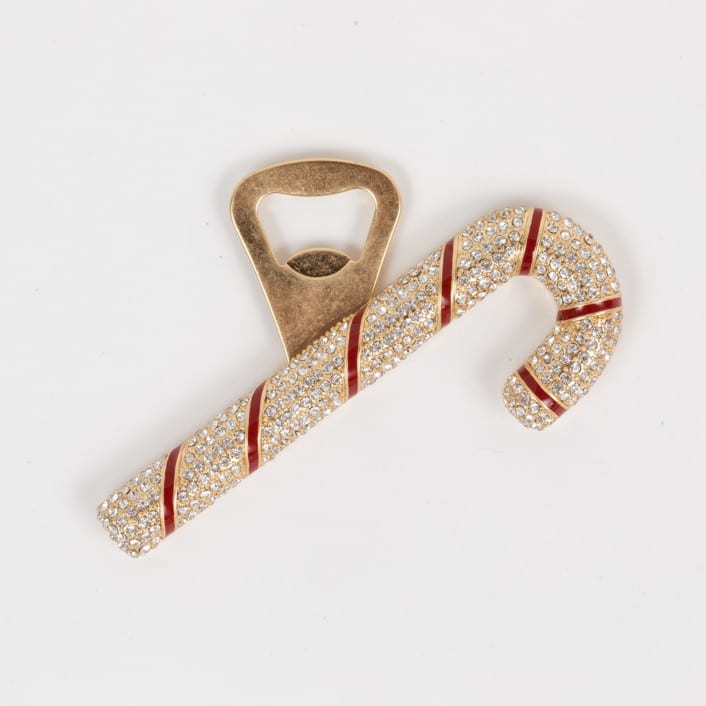 "Candy cane bottle opener" - Wine and Bar Tools in brass by Joanna Buchanan