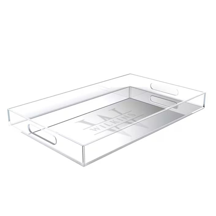 Engraved Acrylic Serving Tray by Papel Custom Design