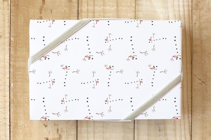 "What a Blizzard" - Wrapping Paper in shredded carrot by Deborah Chou - Front