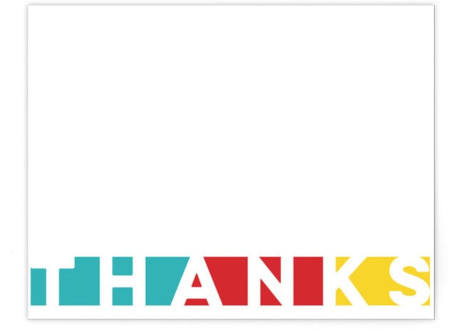 "primary thanks" - Personal Stationery in Passion Fruit by Anna Elder - hero
