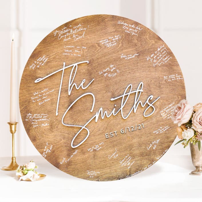 Wood Wedding Guest Book by Tiffany Emery