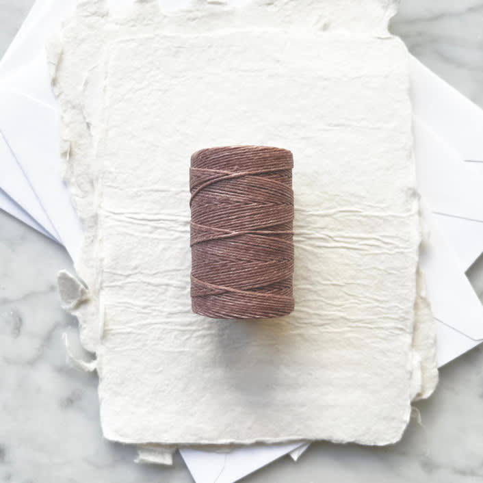 "Dusty Rose Waxed Linen Twine, 4-ply" - Ribbons in pink by Jenny Sanders